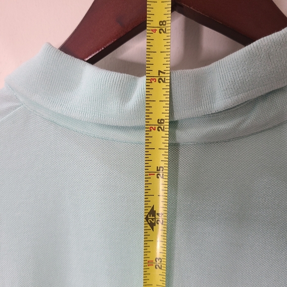 Lauren Ralph Lauren Mint Green Cotton Stretch Short Sleeve Polo Top Sz L - Picture 11 of 13